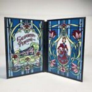 Vintage California Perfume Company Stained Glass Vanity Decor Victorian Lady Flo